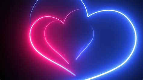 Light Blue Neon Heart Wallpaper Maryandbendy