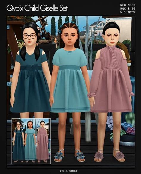 Giselle Set Kids At Qvoix Escaping Reality • Sims 4 Updates Sims 4
