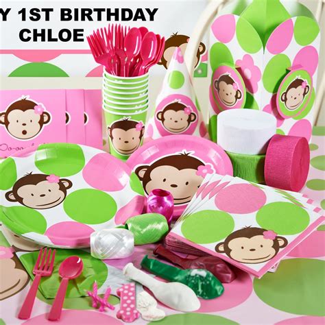 Pink Mod Monkey Party Supplies Monkey Birthday