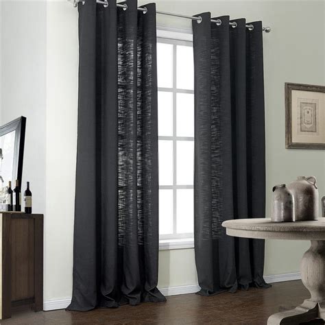Ships free orders over $39. Simple Home Modern Black Window Curtains of 2 Panels ...