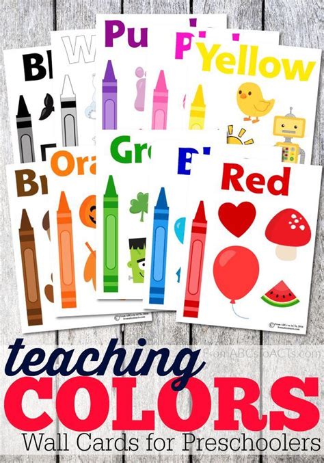 Free Printable Color Cards For Preschool