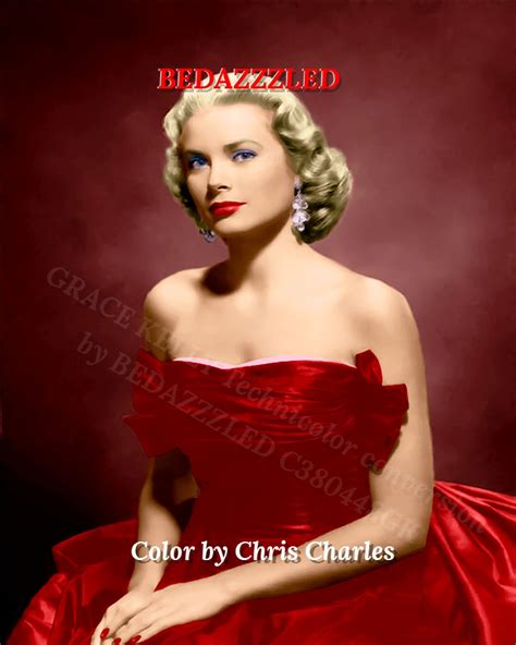 Grace Kelly Bedazzzled Technicolor Conversion By Bedazzzled From Bw Print