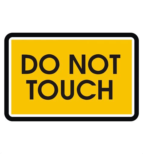 Do Not Touch Warning Label Decal Warning Labels Reflective Material