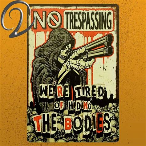 No Trespassing Signs Vintage Tin Sign Old Wall Metal Painting Art Decor