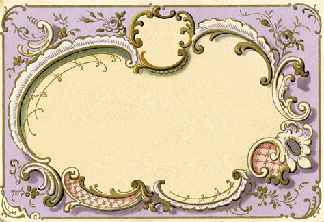 Amazing Ornate French Frame Image Lilac The Graphics Fairy