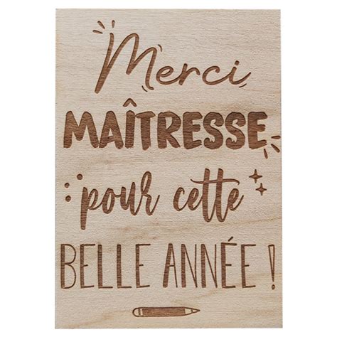 Carte Merci Maitresse