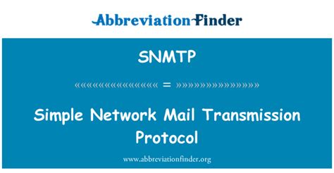 Snmtp Definition Simple Network Mail Transmission Protocol