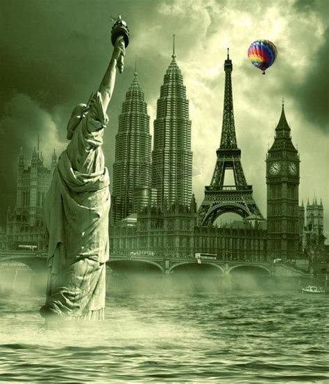Worlds Cities New York Statue Of Liberty London Big Ben Paris