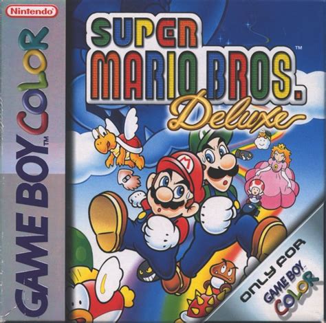 Super Mario Bros Deluxe 1999 Game Boy Color Box Cover Art Mobygames