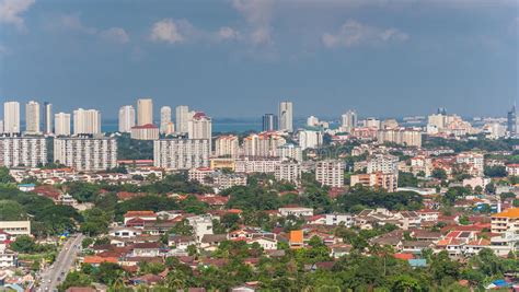 Panorama Of The Skyline Of Georgetown On Pulau Penang Stock Image