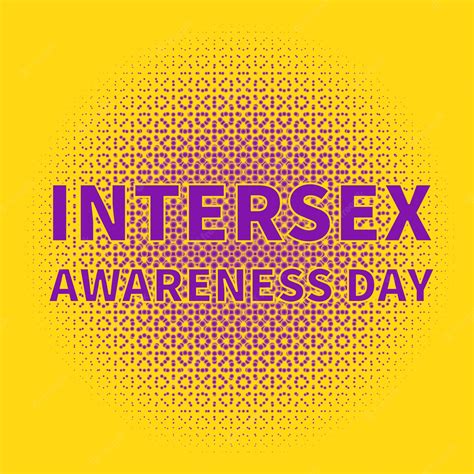 Afiche Tipográfico Del Día De La Visibilidad Intersexual Fiesta De La Comunidad Lgbt Celebrada