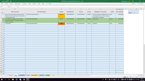 Project Management Issue Log Template Issue Management Log Template