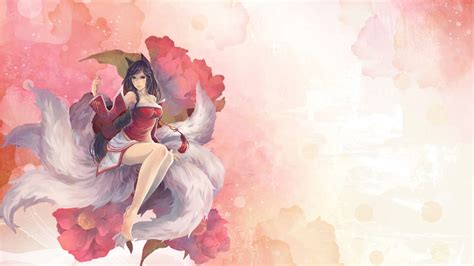 X Resolution Ahri League Of Legends Anime Girls Big Boobs HD Wallpaper Wallpaper