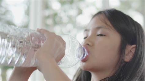 Child Drinking Water From Bottle Young Girl Stock Footage Sbv 333977026