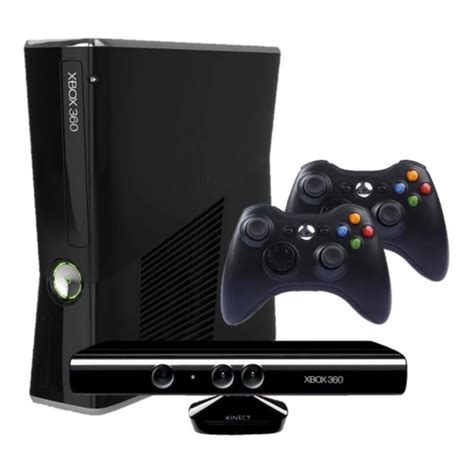 Microsoft Xbox 360 Slim 250gb 2 Controles Kinect E 3 Jogos Standard