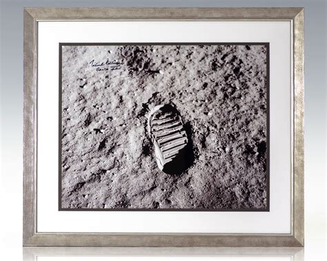 Michael Collins Signed Apollo 11 Lunar Footprint Photograph Raptis