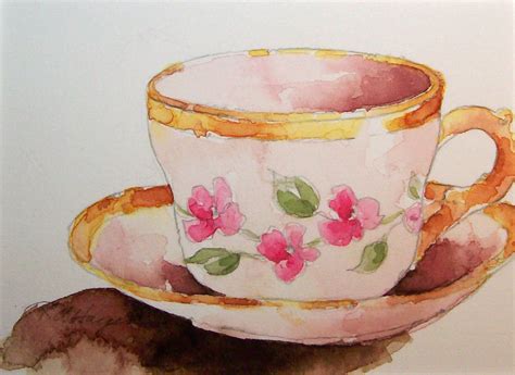 Teacup In Art To Sooth Your Spirit Watercolor Paintings Painting