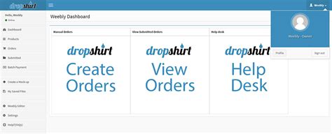 Weebly App Integration Documentation Dropshirt Print On Demand