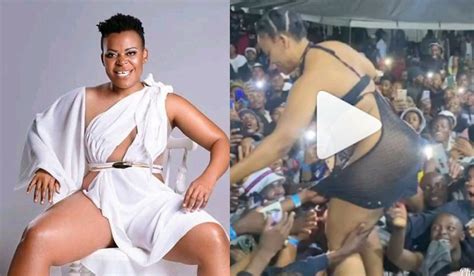 video south african singer zodwa allows fans dip their hands between her thighs as she