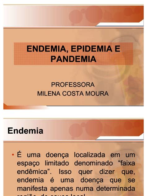 Endemia Epidemia E Pandemia