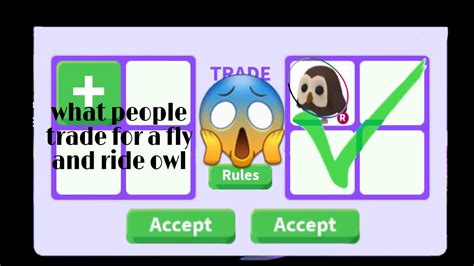 I also i traded many other pets! What people trade for a fly ride owl Adopt me! [Ceci plays ...