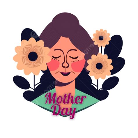 Tarjeta De Feliz Día De La Madre Con Lindo Icono De Mamá Vector Png