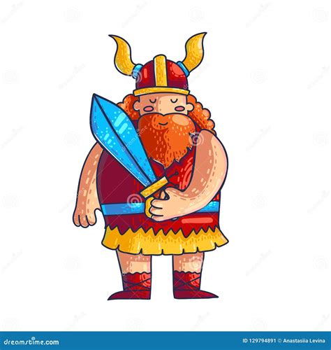 Viking Vector Cartoon Character Stock Vector Illustration Of Costume