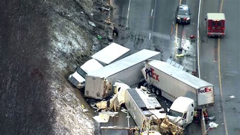 Pennsylvania Turnpike Crash Involving Tractor Trailers Tour Bus Leaves