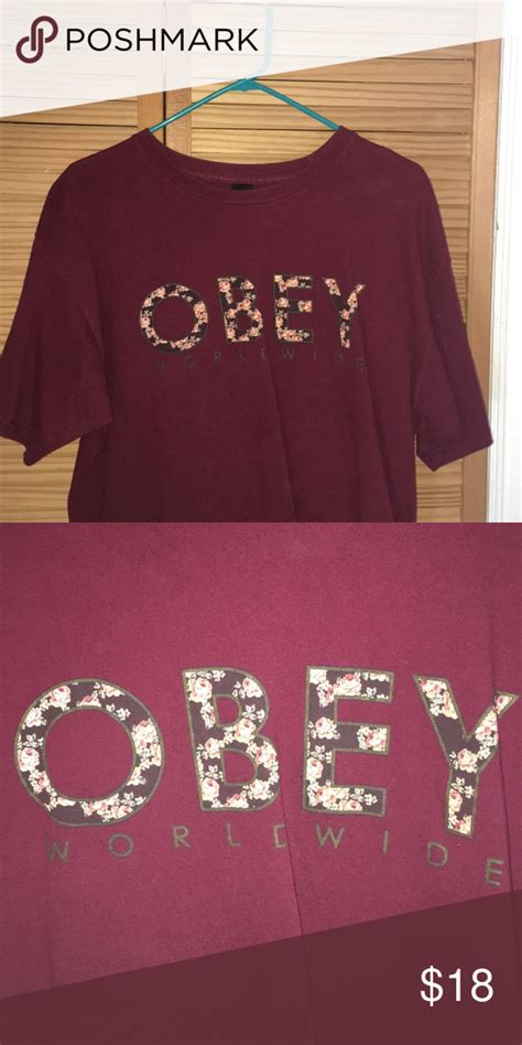 Obey Floral Graphic Tee Like New Obey Shirts Tees Short Sleeve Obey