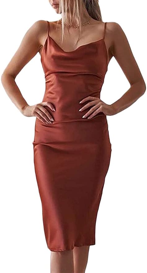 Xxxiticat Spaghetti Strap Satin Dress Best Cheap Amazon Clothes For Women Summer 2020