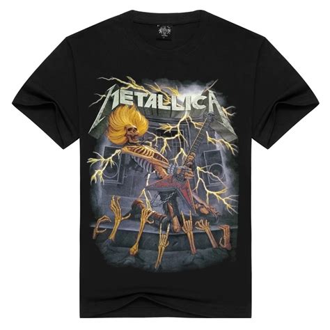 Menwomen Metallica T Shirt Heavy Metal Tshirts Summer Tops Tees T