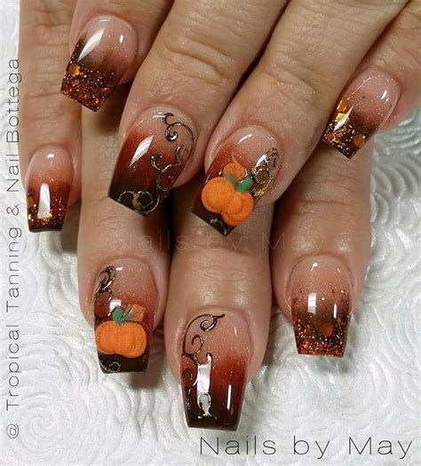 Thanks Giving With Images Thanksgiving Nail Art Thanksgiving Nail