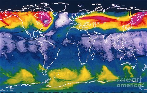Satellite Map Of Global Ozone 1 Photograph By Nasa Goddard