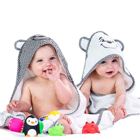 2 Pack Premium Baby Hooded Towels Ultra Absorbent Thick 30x30
