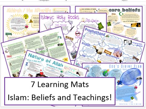 Islam Beliefs And Teachings Learning Mat Bundle Teaching Resources