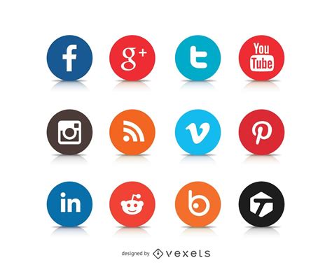 Icono De Redes Sociales Logotipos Descargar Vector