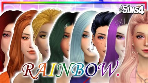 تحدي تصميم سيمز قوس قوزح Ll The Sims 4 Rainbow Cas Challenge Youtube