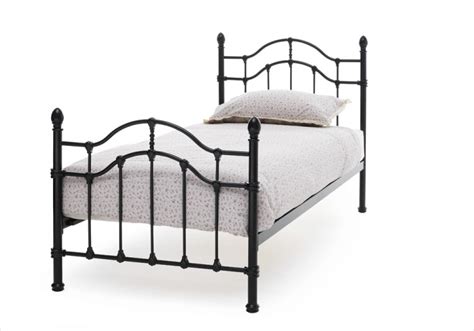 Haageep queen bed frame with headboard and footboard black metal platform bedframe with storage no box spring needed 14 inch size. Serene Paris 3ft Single Black Metal Bed Frame by Serene ...