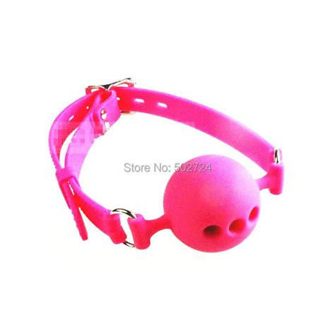 Breathable Silicone Mouth Gag Ball Gags Bite Toys With Three Holes