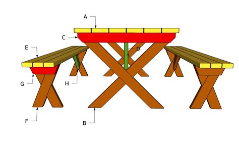 Picnic Table Bench Plans Myoutdoorplans Free Woodworking Plans And Projects Diy Shed