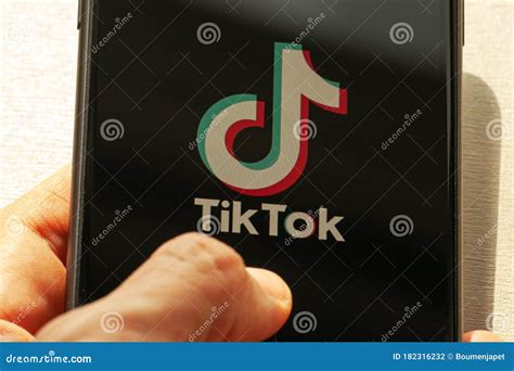 Tik Tok Application Icon On Apple Imac Monitor Screen Close Up Tik Tok