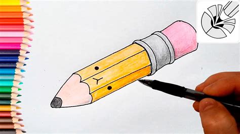 How To Draw A Cute Pencil And Color Easy Drawing