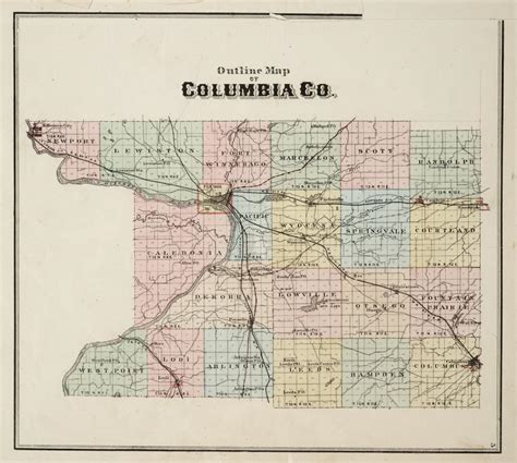 The State Atlas Of Columbia County Wisconsin Drawn From Actual