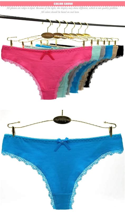 Hot Sexy Ladies Cotton Solid Thongs Sweet Young Very Hot Girls Thongs With Lace And Bow Buy