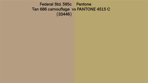 Federal Std 595c Tan 686 Camouflage 33446 Vs Pantone 4515 C Side By