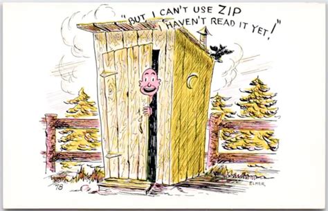 Elmer Anderson Comic Humor Drawing 1951 Outhouse Zip Funny 78 Vintage Postcard 197 Picclick