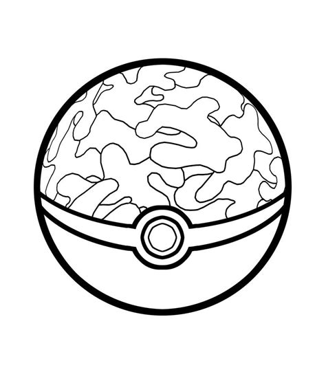 Master Ball Coloring Page 124 Amazing Svg File