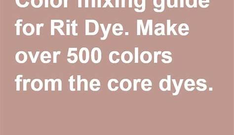 rit dye mixing chart