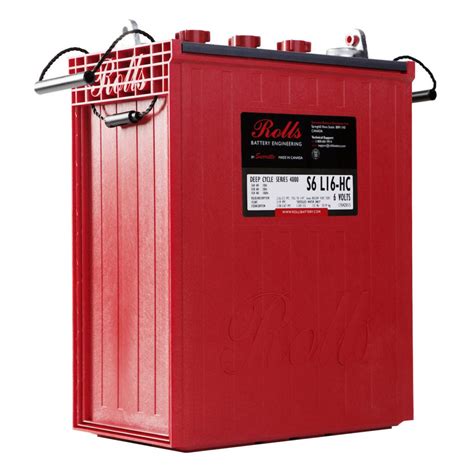 Rolls S6 L16 Hc 6v 428ah Flooded Deep Cycle Battery S 550 — The Cabin Depot