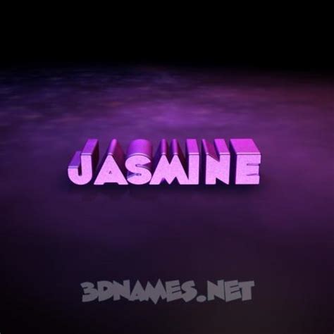 Free Download Jasmine Name The Name Jasmine In 3d 842x516 For Your